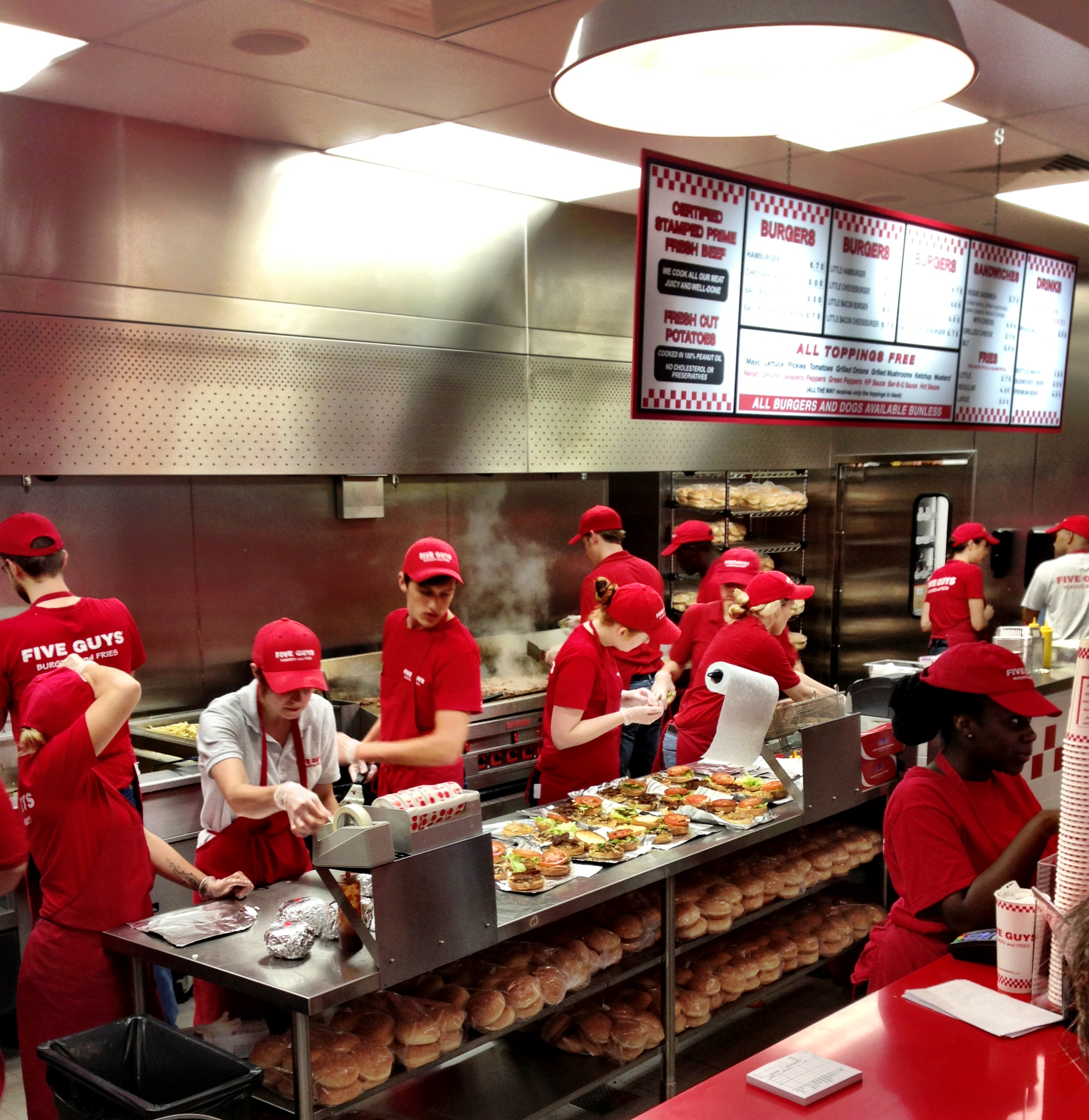 Five Guys London, We Love Food, It's All We Eat