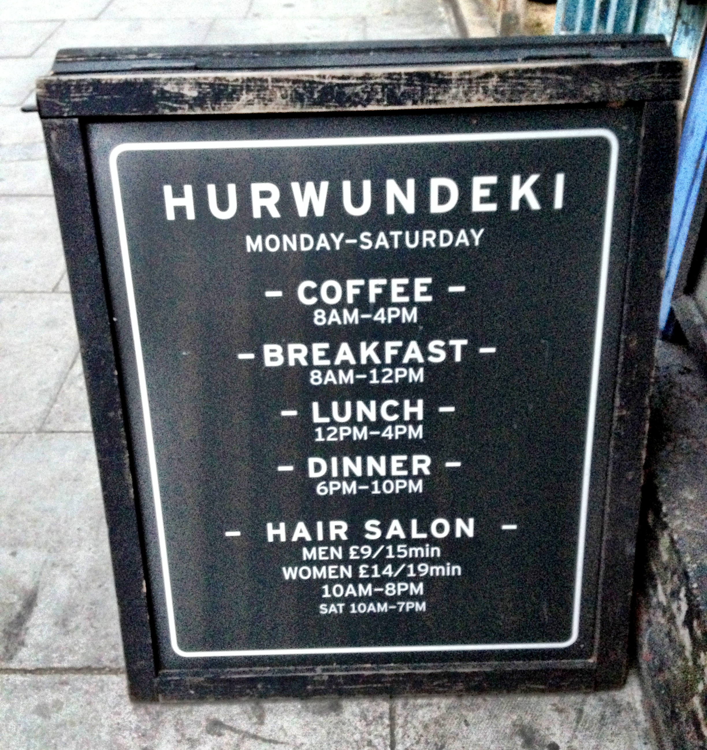 Hurwundeki‎ Hackney, We Love Food, It's All We Eat